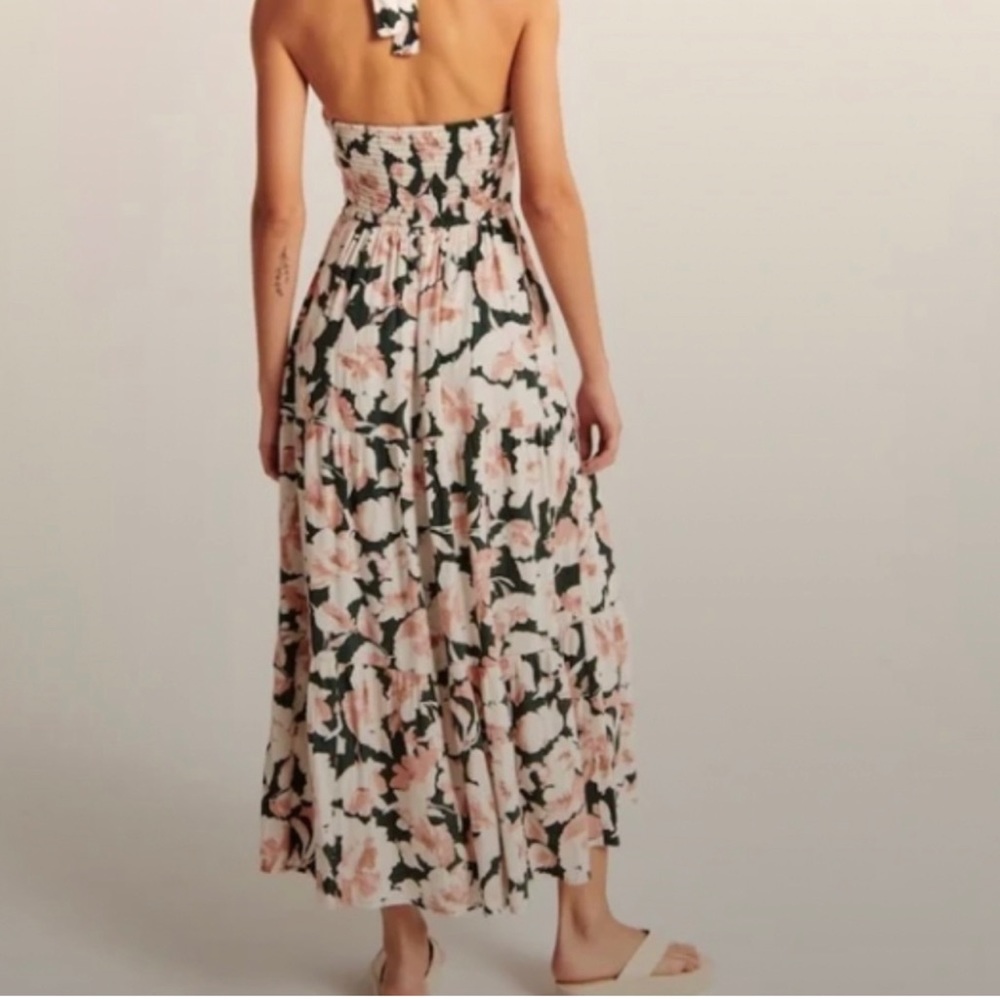 Abercrombie Knotted halter floral dress XSP